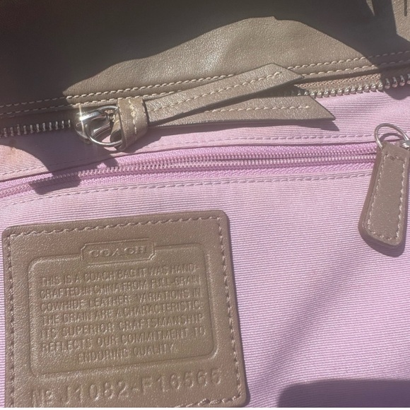 Coach Charcoal Leather Tote Bag - Picture 4 of 5